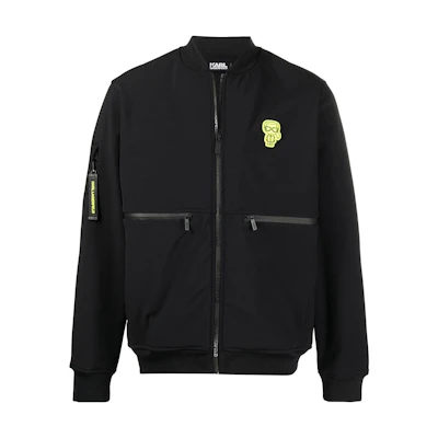 Karl Lagerfeld SS23 Black Logo Patch Long Sleeve Jacket Men Casual Streetwear 5050790511572