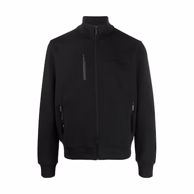 Karl Lagerfeld SS23 Black Solid Color High-Neck Zip Jacket for Men 705015532902