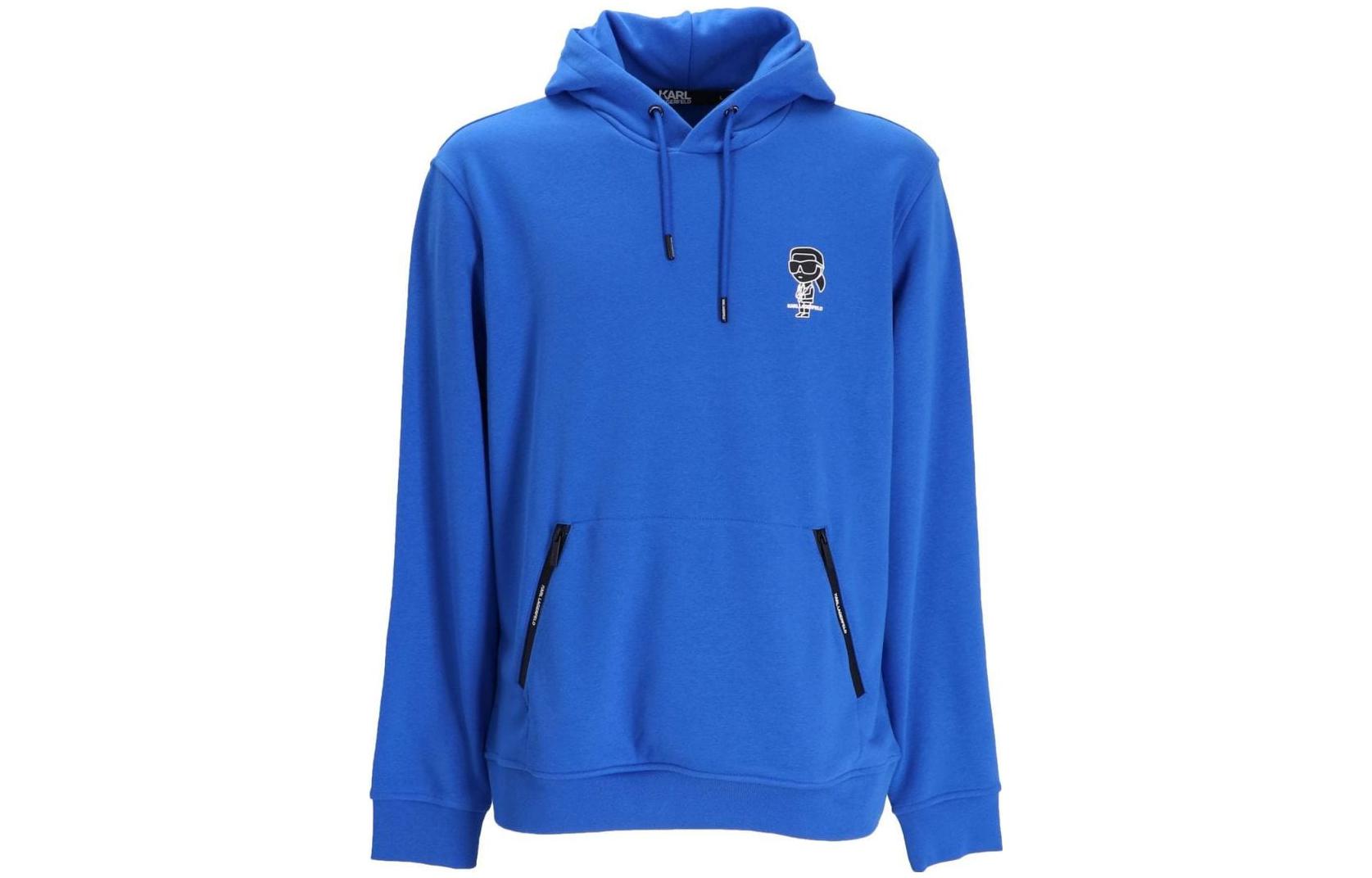 Karl Lagerfeld SS23 Blue Drawstring Pullover Hoodie 705090531900-650