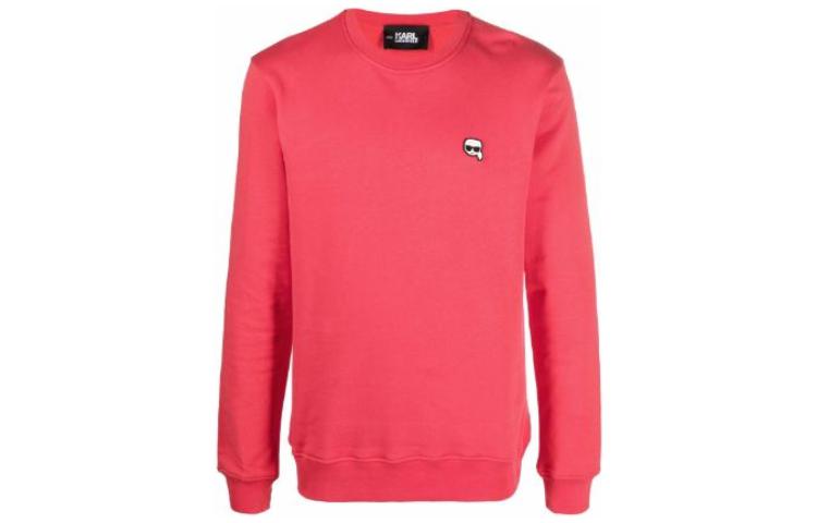 Karl Lagerfeld SS23 Graphic Patch Crewneck Sweatshirt Men’s Watermelon Red 210M1810537