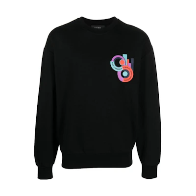 Karl Lagerfeld SS23 Graphic Print Crewneck Long Sleeve Sweatshirt Black Men 236M1803999