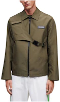 Karl Lagerfeld SS23 Green Jacket with Logo Patch and Detachable Pocket 231M1401636 Karl Lagerfeld SS23 Green Jacket with Logo Patch and Detachable Pocket 231M1401636