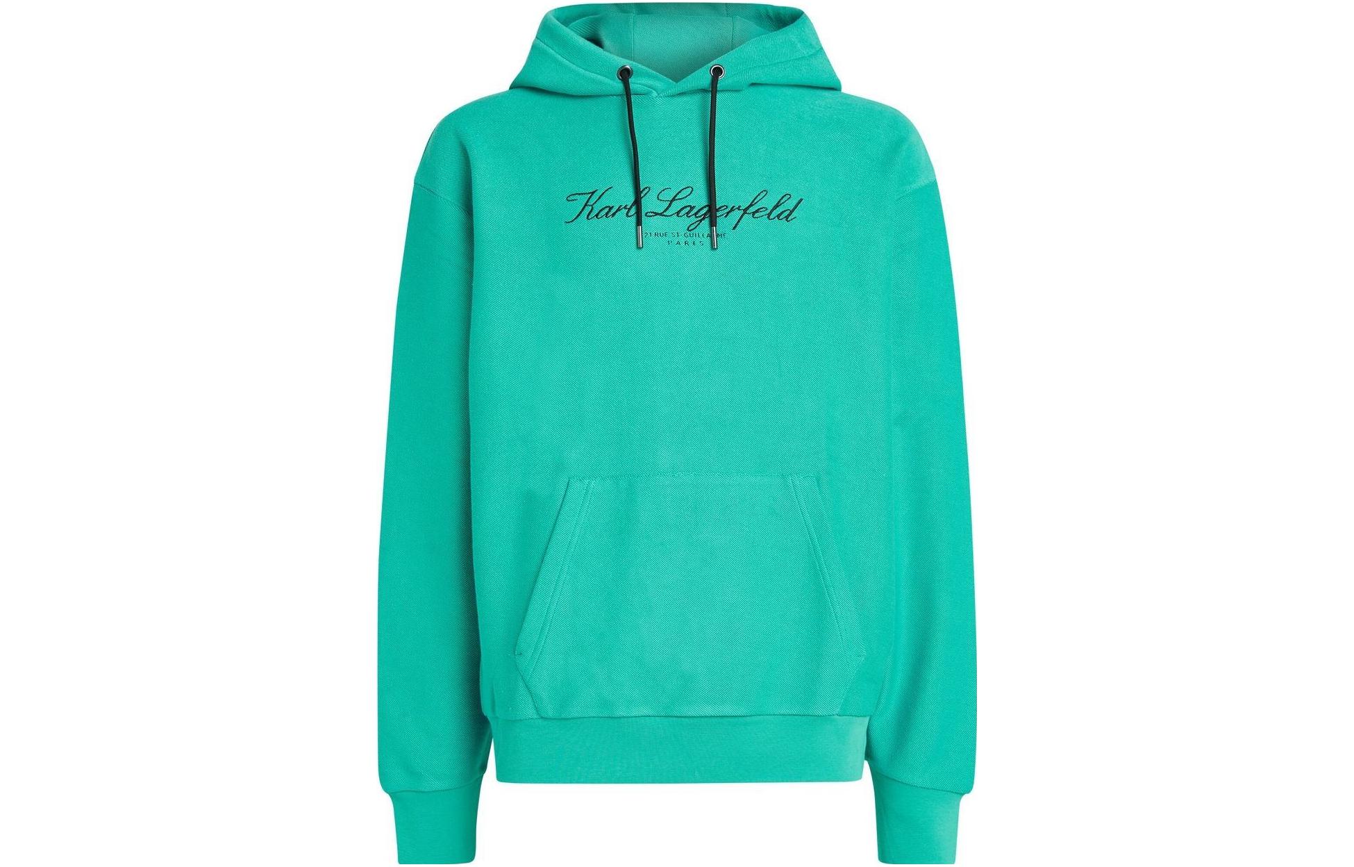 Karl Lagerfeld SS23 Letter Print Casual Hoodie Sea Green 231M1810-623