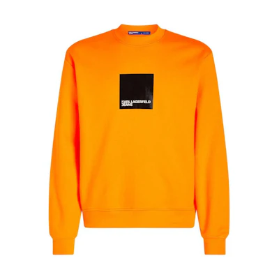Karl Lagerfeld SS23 Letter Print Crewneck Long Sleeve Sweatshirt Orange Men 231D1804-108