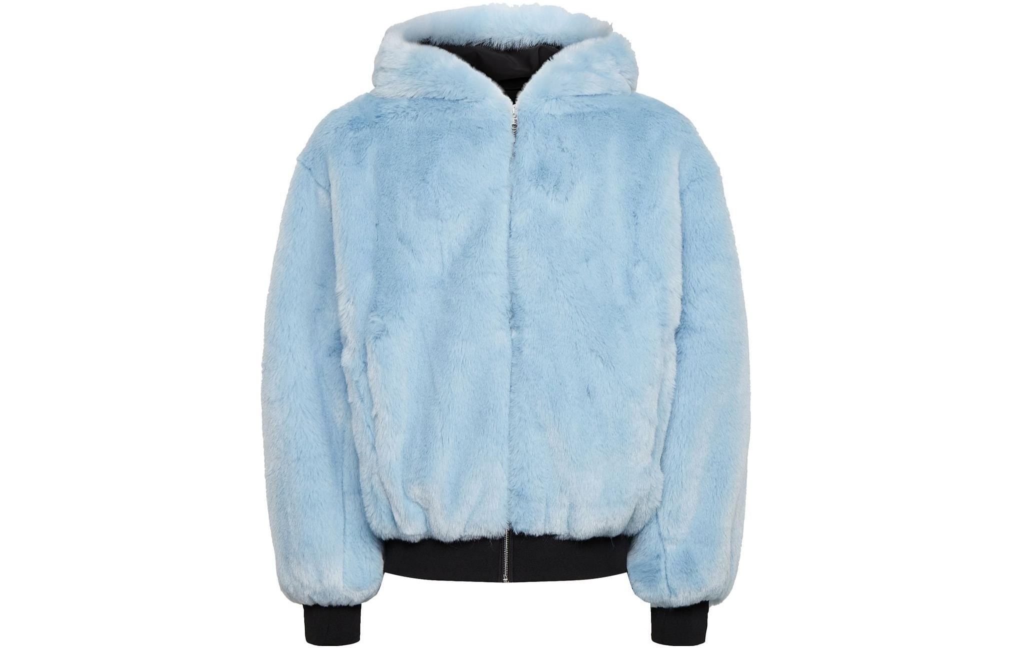 Karl Lagerfeld SS23 Light Blue Zip-Up Hoodie Jacket for Street & Travel 226M1564935