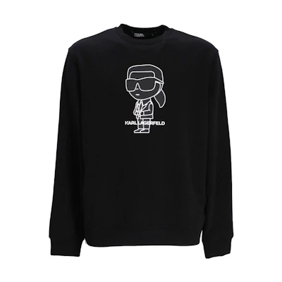 Karl Lagerfeld SS23 Logo Print Crewneck Sweatshirt Black 705089531900990