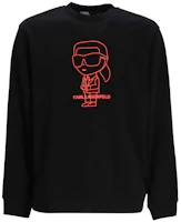 Karl Lagerfeld SS23 Logo Print Crewneck Sweatshirt Black 705409531900990 Karl Lagerfeld SS23 Logo Print Crewneck Sweatshirt Black 705409531900990