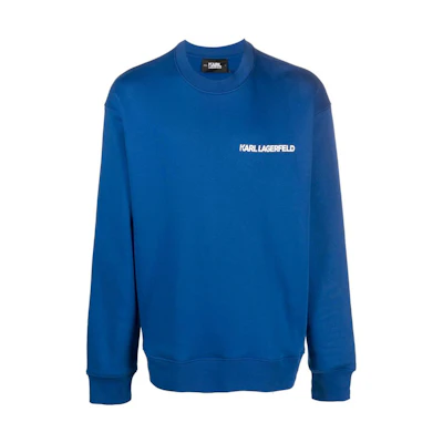 Karl Lagerfeld SS23 Logo Print Crewneck T-Shirt Blue Fashion 236M1800658
