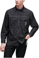 KARL LAGERFELD SS23 Men’s Black Denim Jacket with Graphic Print 230M1603999 KARL LAGERFELD SS23 Men’s Black Denim Jacket with Graphic Print 230M1603999