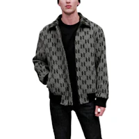 Karl Lagerfeld SS23 Urban Street Monogram Jacquard Long Sleeve Jacket Men 220M1500255 Karl Lagerfeld SS23 Urban Street Monogram Jacquard Long Sleeve Jacket Men 220M1500255