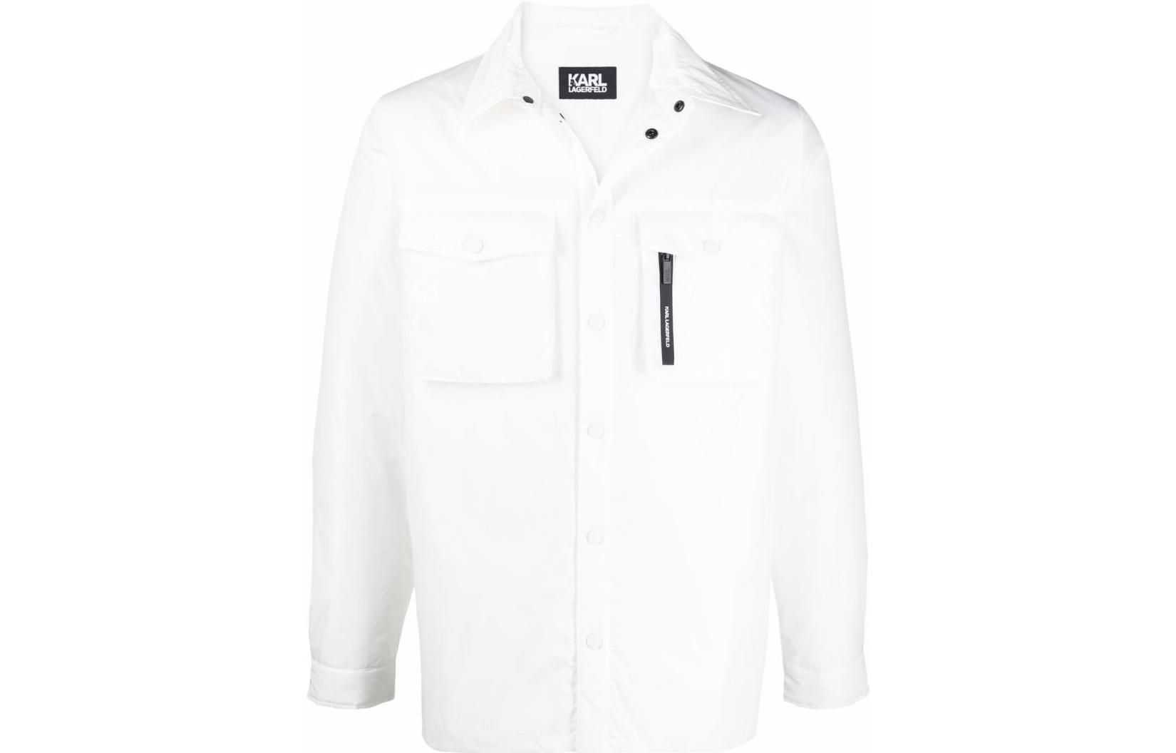 Karl Lagerfeld SS23 White Logo Print Casual Jacket 505015051251010