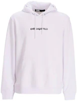 Karl Lagerfeld SS23 White Long Sleeve Hoodie with Micro Logo 70540153190010 Karl Lagerfeld SS23 White Long Sleeve Hoodie with Micro Logo 70540153190010