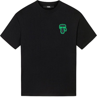KARL LAGERFELD SS24 Black Crewneck T-Shirt with Embroidered Logo. 241N1719 Order KARL LAGERFELD SS24 Black Crewneck T-Shirt with Embroidered Logo. 241N1719
