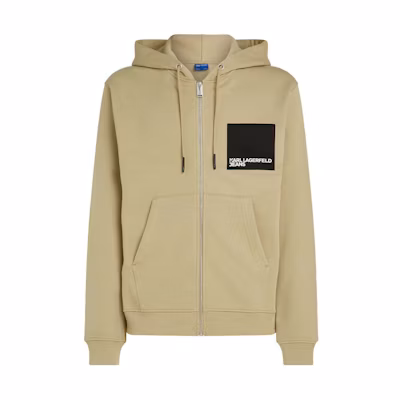 Karl Lagerfeld SS24 Beige Hoodie with Letter Patch Design 235D1803294
