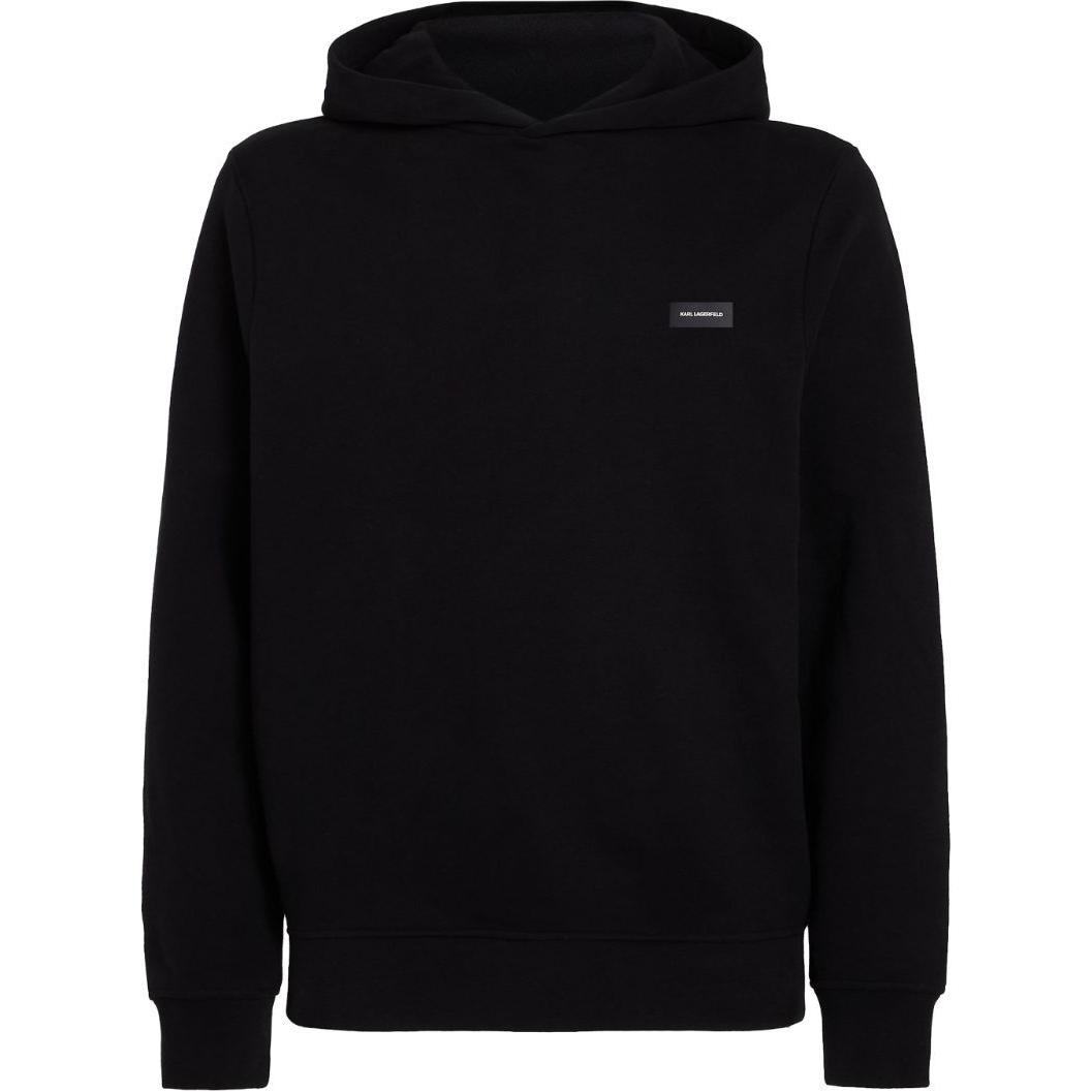 Karl Lagerfeld SS24 Black Hoodie with Logo Embroidery 245M2111999