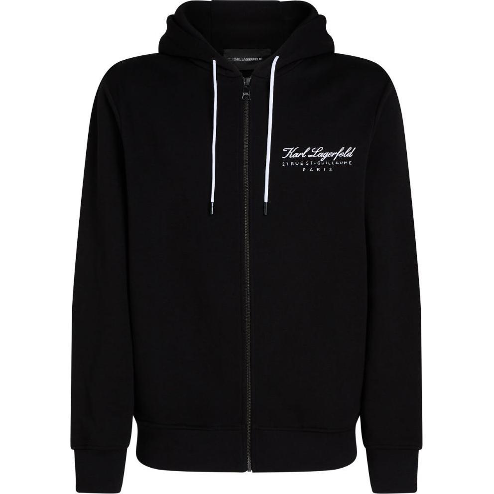 Karl Lagerfeld SS24 Black Hoodie with Logo Print Design 246M4401999