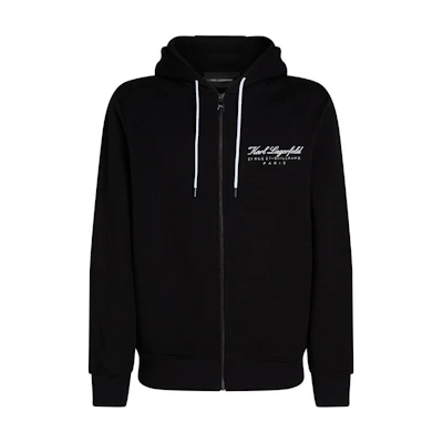 Karl Lagerfeld SS24 Black Hoodie with Logo Print Design 246M4401999