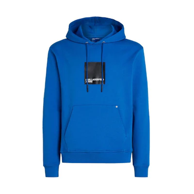 Karl Lagerfeld SS24 Blue Logo Print Hoodie Long Sleeve Casual Sweatshirt 240D1809105