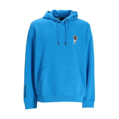 Karl Lagerfeld SS24 Letter Logo Hoodie in Cornflower Blue 705401543910