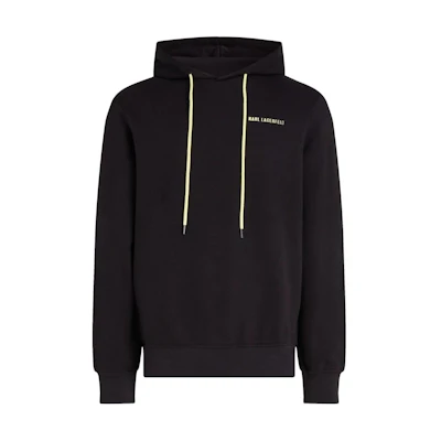 Karl Lagerfeld SS24 Logo Print Black Hoodie for Men 24UM1838999