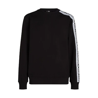 Karl Lagerfeld SS24 Logo Print Crewneck Long Sleeve Sweatshirt Men’s Black 241M1802999