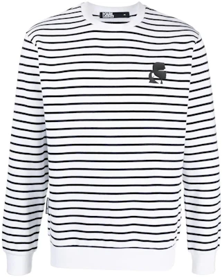 Karl Lagerfeld Striped Crewneck Casual Sweatshirt Black Long Sleeve 705000521900 Buy Karl Lagerfeld Striped Crewneck Casual Sweatshirt Black Long Sleeve 705000521900