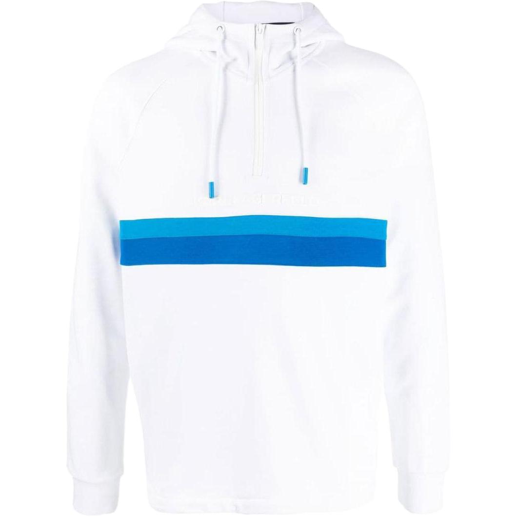 Karl Lagerfeld Striped Detail Hoodie in Optical White 705017521900