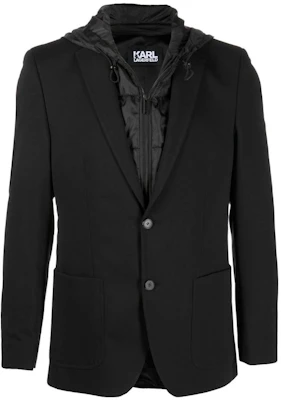 Karl Lagerfeld 城市街頭層次感單排扣外套 黑色 155384105210990 Buy Karl Lagerfeld 城市街頭層次感單排扣外套 黑色 155384105210990