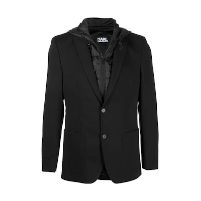 Karl Lagerfeld Urban Street Layered Single-Breasted Jacket Black 155384105210990