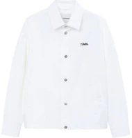 Karl Lagerfeld Urban Street Letter Button Casual Unisex White Jacket 1K1D50101858803 Karl Lagerfeld Urban Street Letter Button Casual Unisex White Jacket 1K1D50101858803