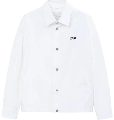 Karl Lagerfeld Urban Street Letter Button Casual Unisex White Jacket 1K1D50101858803 Buy Karl Lagerfeld Urban Street Letter Button Casual Unisex White Jacket 1K1D50101858803