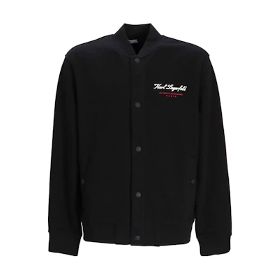 Karl Lagerfeld Urban Street Letter Print Black Long-Sleeve Jacket 705424534910990