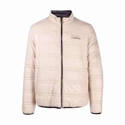 Karl Lagerfeld Urban Street Logo Print Reversible Jacket Beige - Fashion 505090533590