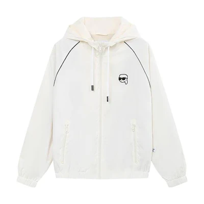 Karl Lagerfeld Urban Street Striped Logo Print Hoodie Jacket Unisex 1K1D50101807801