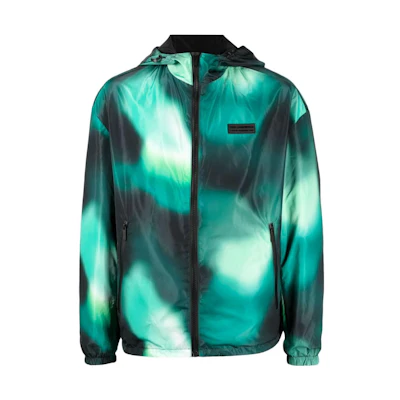 Karl Lagerfeld Urban Tie-Dye Reversible Hooded Jacket Men’s Green 505006532508