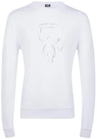 Karl Lagerfeld White Crewneck Sweatshirt with Logo Print KL705080511900BAW Karl Lagerfeld White Crewneck Sweatshirt with Logo Print KL705080511900BAW