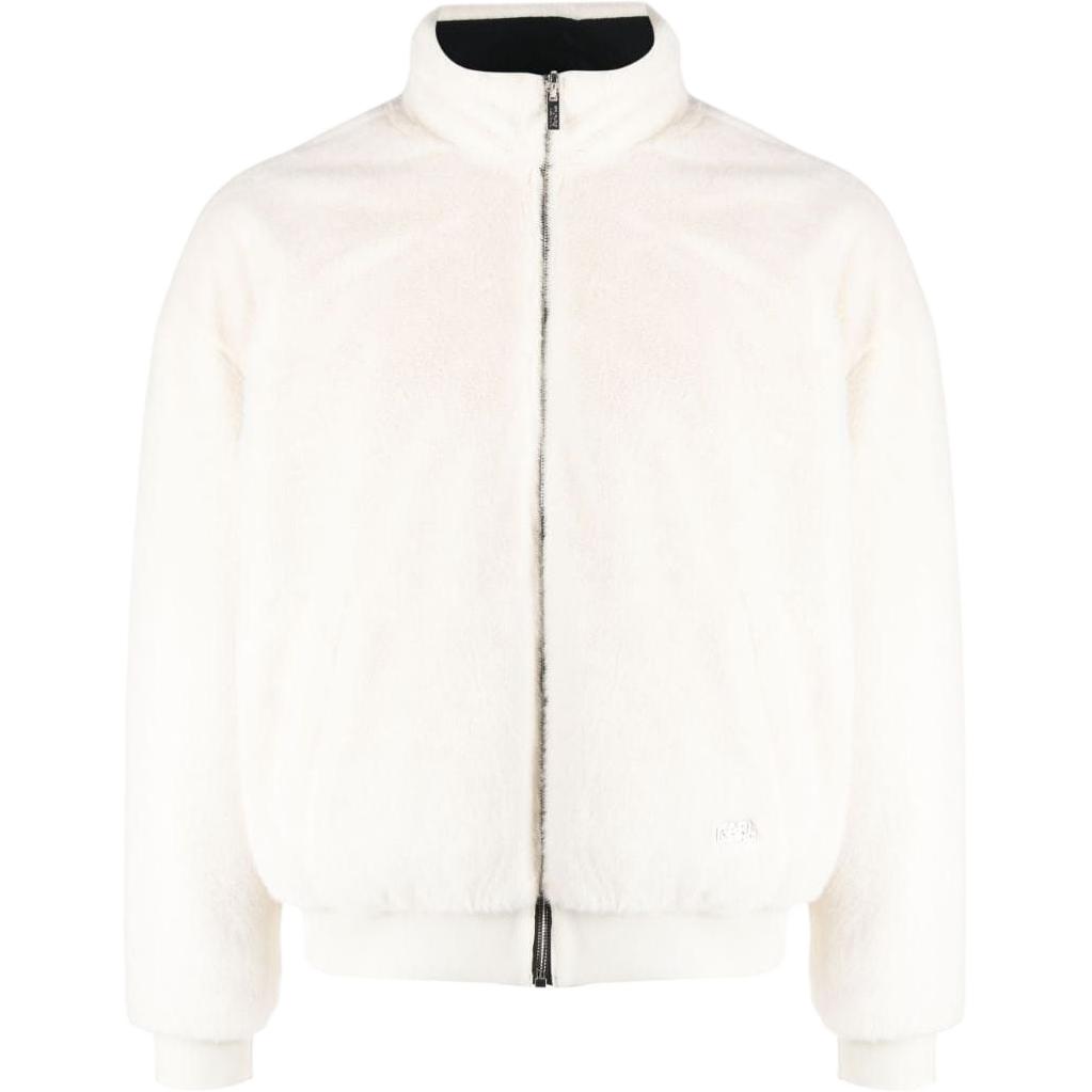 Karl Lagerfeld White High-Neck Zipper Jacket Urban Streetwear 505015534509