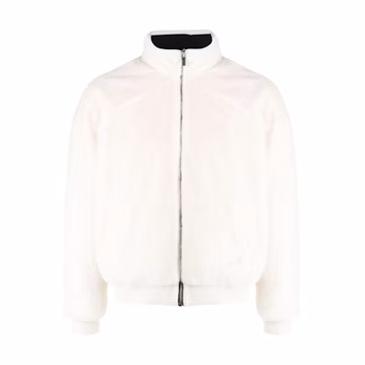 Karl Lagerfeld White High-Neck Zipper Jacket Urban Streetwear 505015534509