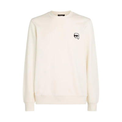 Karl Lagerfeld White Logo Graphic Crewneck Pullover Sweatshirt 230M1801461