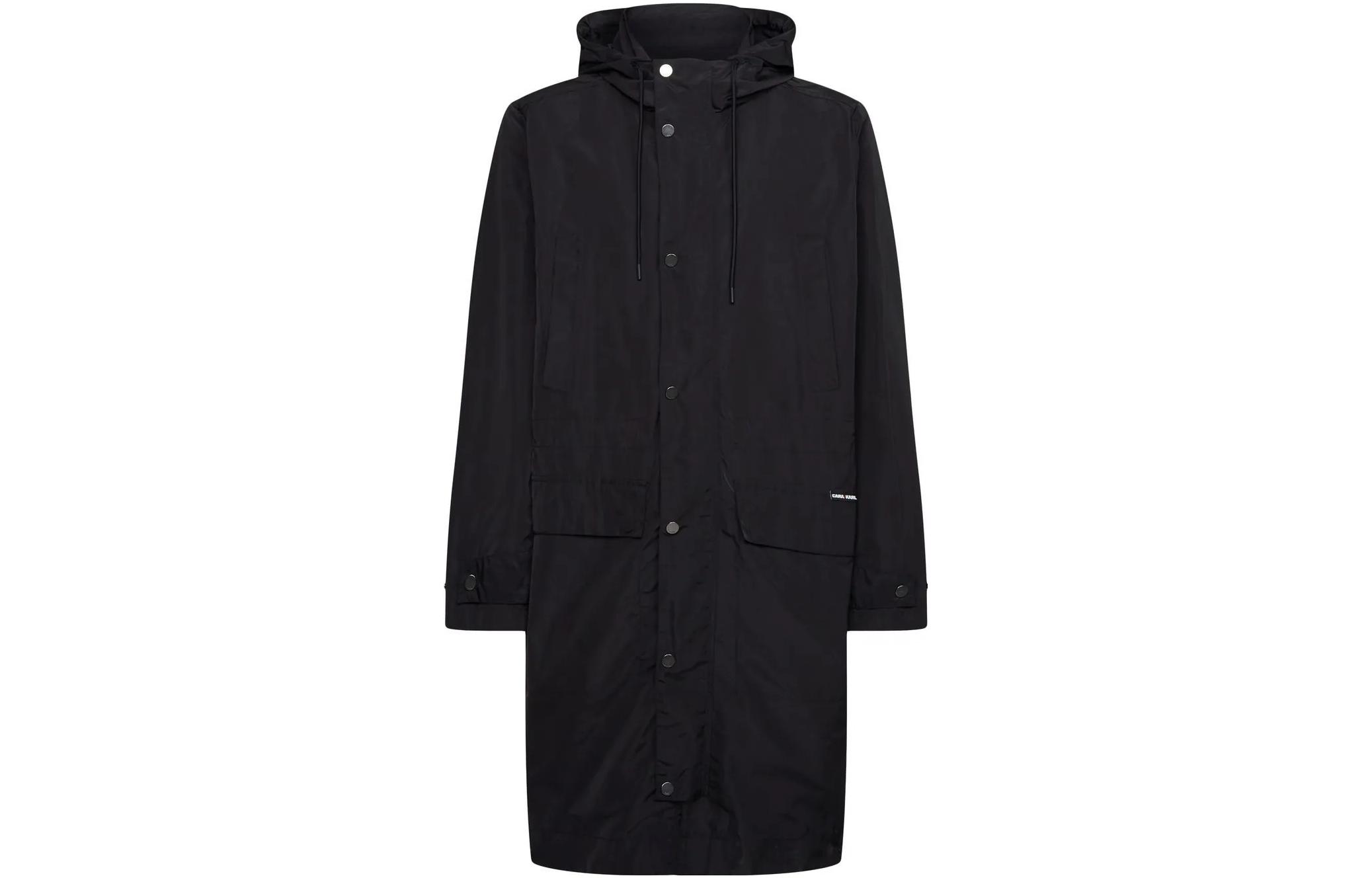 Karl Lagerfeld Cara Delevingne Black Logo Print Long Sleeve Jacket 226M1562999