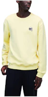 Karl Lagerfeld Yellow Pullover Sweater with Cartoon Embroidery 230M1801615 Karl Lagerfeld Yellow Pullover Sweater with Cartoon Embroidery 230M1801615