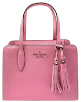 Kate Spade Rowe Leather Top Zip Satchel Bag Small Bright Carnation Pink Kate Spade Rowe Leather Top Zip Satchel Bag Small Bright Carnation Pink