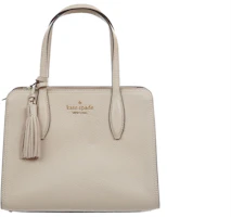 Kate Spade Rowe Leather Top Zip Satchel Bag Small Warm Beige Kate Spade Rowe Leather Top Zip Satchel Bag Small Warm Beige