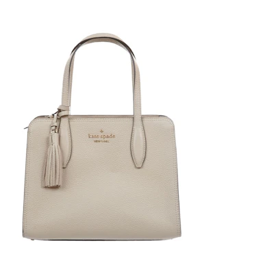 Kate Spade Rowe Leather Top Zip Satchel Bag Small Warm Beige