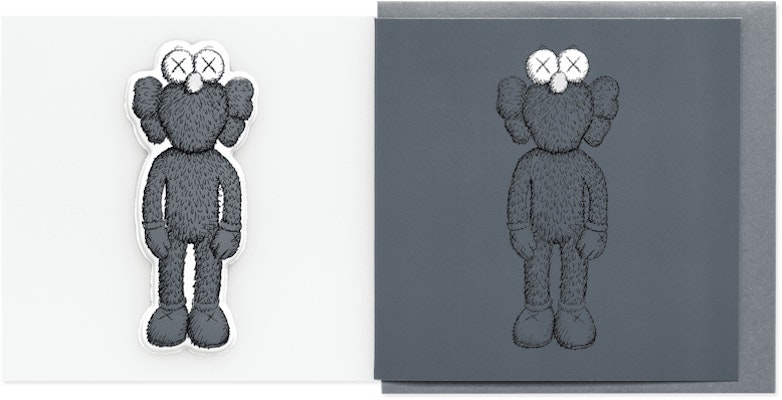 KAWS BFF Greeting Card (With Puffy Sticker) Dark Grey Buy KAWS BFF Greeting Card (With Puffy Sticker) Dark Grey