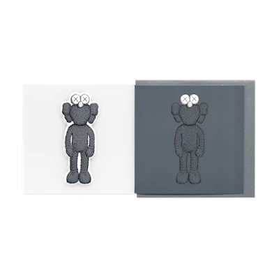 KAWS BFF Greeting Card (With Puffy Sticker) Dark Grey