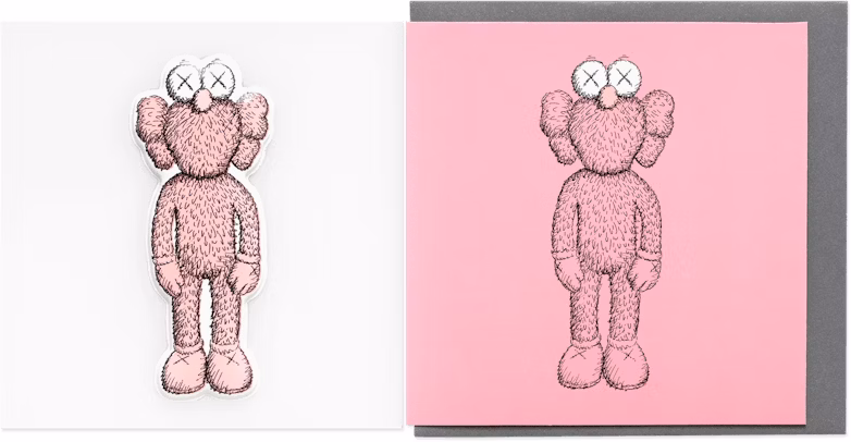 kaws-bff-greeting-card-with-puffy-sticker-pink