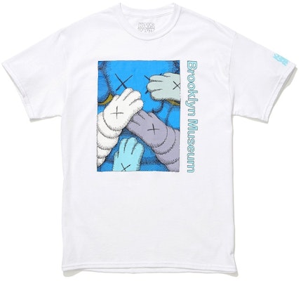 KAWS Brooklyn Museum URGE T-shirt White/Cyan Buy KAWS Brooklyn Museum URGE T-shirt White/Cyan