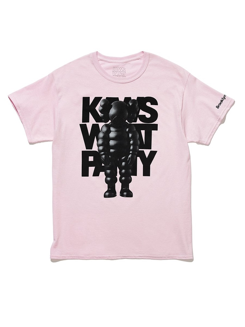 KAWS Brooklyn Museum WHAT PARTY T-shirt Light Pink