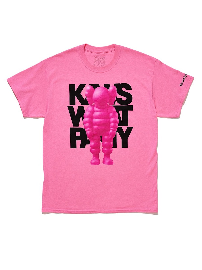 KAWS Brooklyn Museum WHAT PARTY T-shirt Pink